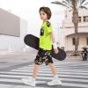 imageLOLANTA Boy Summer Clothes Kids Casual 2 Piece Outfit Cotton TShirt Camouflage Shorts SetChartreuse