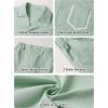 imageLOLANTA Boys 2 Pieces Linen Set kids Short Sleeve Button Down Shirt and Shorts Summer Vacation OutfitsGreen