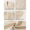 imageLOLANTA Boys 2 Pieces Linen Set kids Short Sleeve Button Down Shirt and Shorts Summer Vacation OutfitsLightkhaki