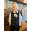 imageLOLANTA Boys 4Piece Formal Suit Wedding Ring Bearer Outfit Vest Pants with Dress Shirt Bow Tie for Graduation 213 YearsBlack