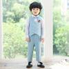 imageLOLANTA Boys 4Piece Formal Suit Wedding Ring Bearer Outfit Vest Pants with Dress Shirt Bow Tie for Graduation 213 YearsBlue