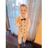 imageLOLANTA Boys 4Piece Formal Suit Wedding Ring Bearer Outfit Vest Pants with Dress Shirt Bow Tie for Graduation 213 YearsKhaki
