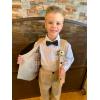 imageLOLANTA Boys 4Piece Formal Suit Wedding Ring Bearer Outfit Vest Pants with Dress Shirt Bow Tie for Graduation 213 YearsKhaki