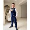 imageLOLANTA Boys 4Piece Formal Suit Wedding Ring Bearer Outfit Vest Pants with Dress Shirt Bow Tie for Graduation 213 YearsNavy Blue