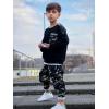 imageLOLANTA Boys Clothes Casual Camouflage 2 Piece Outfits Kids Long sleeve Sweatshirt Pants Sets Tracksuit01black