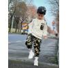 imageLOLANTA Boys Clothes Casual Camouflage 2 Piece Outfits Kids Long sleeve Sweatshirt Pants Sets Tracksuit01white