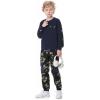 imageLOLANTA Boys Clothes Casual Camouflage 2 Piece Outfits Kids Long sleeve Sweatshirt Pants Sets Tracksuit02navy