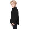 imageLOLANTA Boys Corduroy Shirts Kids Western Botton Down Shacket with Pocket Fall Long Sleeve Solid Lapel TopsBlack