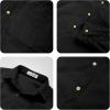 imageLOLANTA Boys Corduroy Shirts Kids Western Botton Down Shacket with Pocket Fall Long Sleeve Solid Lapel TopsBlack