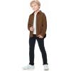 imageLOLANTA Boys Corduroy Shirts Kids Western Botton Down Shacket with Pocket Fall Long Sleeve Solid Lapel TopsBrown