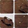 imageLOLANTA Boys Corduroy Shirts Kids Western Botton Down Shacket with Pocket Fall Long Sleeve Solid Lapel TopsBrown