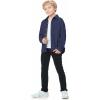 imageLOLANTA Boys Corduroy Shirts Kids Western Botton Down Shacket with Pocket Fall Long Sleeve Solid Lapel TopsNavy