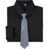 imageLOLANTA Boys Dress Shirts Button Down Shirt Long Sleeve Boys Kids Shirts and Tie Sets Solid Color Uniforms 213 YearsBlack
