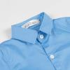 imageLOLANTA Boys Dress Shirts Button Down Shirt Long Sleeve Boys Kids Shirts and Tie Sets Solid Color Uniforms 213 YearsBlue