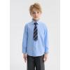 imageLOLANTA Boys Dress Shirts Button Down Shirt Long Sleeve Boys Kids Shirts and Tie Sets Solid Color Uniforms 213 YearsLight Blue