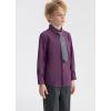 imageLOLANTA Boys Dress Shirts Button Down Shirt Long Sleeve Boys Kids Shirts and Tie Sets Solid Color Uniforms 213 YearsPurple
