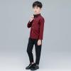 imageLOLANTA Boys Dress Shirts Button Down Shirt Long Sleeve Boys Kids Shirts and Tie Sets Solid Color Uniforms 213 YearsRed