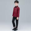 imageLOLANTA Boys Dress Shirts Button Down Shirt Long Sleeve Boys Kids Shirts and Tie Sets Solid Color Uniforms 213 YearsRed