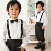 imageLOLANTA Boys Dress Shirts Button Down Shirt Long Sleeve Boys Kids Shirts and Tie Sets Solid Color Uniforms 213 YearsWhite
