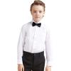 imageLOLANTA Boys Dress Shirts Button Down Shirt Long Sleeve Boys Kids Shirts and Tie Sets Solid Color Uniforms 213 YearsWhite