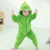 imageLOLANTA Boys Girls Dinosaur Shark Costume Flannel Jumpsuits Soft Animal One Piece for Kids Holiday BirthdayDark Green