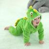 imageLOLANTA Boys Girls Dinosaur Shark Costume Flannel Jumpsuits Soft Animal One Piece for Kids Holiday BirthdayDark Green