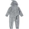 imageLOLANTA Boys Girls Dinosaur Shark Costume Flannel Jumpsuits Soft Animal One Piece for Kids Holiday BirthdayGray