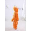 imageLOLANTA Boys Girls Dinosaur Shark Costume Flannel Jumpsuits Soft Animal One Piece for Kids Holiday BirthdayOrange