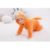 imageLOLANTA Boys Girls Dinosaur Shark Costume Flannel Jumpsuits Soft Animal One Piece for Kids Holiday BirthdayOrange