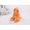 imageLOLANTA Boys Girls Dinosaur Shark Costume Flannel Jumpsuits Soft Animal One Piece for Kids Holiday BirthdayOrange