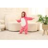imageLOLANTA Boys Girls Dinosaur Shark Costume Flannel Jumpsuits Soft Animal One Piece for Kids Holiday BirthdayRose Red