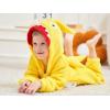 imageLOLANTA Boys Girls Dinosaur Shark Costume Flannel Jumpsuits Soft Animal One Piece for Kids Holiday BirthdayYellow