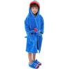 imageLOLANTA Boys Girls Hooded Bathrobe Soft Animal Plush Robe Kids Sleepwear Dressing Gown Gift 28 YearsBlue