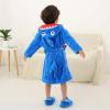 imageLOLANTA Boys Girls Hooded Bathrobe Soft Animal Plush Robe Kids Sleepwear Dressing Gown Gift 28 YearsBlue