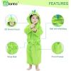 imageLOLANTA Boys Girls Hooded Bathrobe Soft Animal Plush Robe Kids Sleepwear Dressing Gown Gift 28 YearsGreen