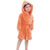 imageLOLANTA Boys Girls Hooded Bathrobe Soft Animal Plush Robe Kids Sleepwear Dressing Gown Gift 28 YearsOrange