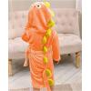 imageLOLANTA Boys Girls Hooded Bathrobe Soft Animal Plush Robe Kids Sleepwear Dressing Gown Gift 28 YearsOrange