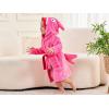 imageLOLANTA Boys Girls Hooded Bathrobe Soft Animal Plush Robe Kids Sleepwear Dressing Gown Gift 28 YearsPink Shark