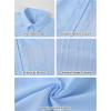imageLOLANTA Boys Linen Shirt Short Sleeve Guayabera Shirts Button Down Textured Summer Outfits Beach Tops with One PocketBlue
