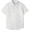 imageLOLANTA Boys Linen Shirt Short Sleeve Guayabera Shirts Button Down Textured Summer Outfits Beach Tops with One PocketWhite