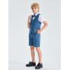 imageLOLANTA Boys Linen Suit 4 Piece Summer Gentleman Outfit Kids Dress Vest Shirt Shorts Set for Beach Wedding GraduationBlue