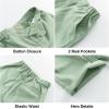 imageLOLANTA Boys Linen Suit 4 Piece Summer Gentleman Outfit Kids Dress Vest Shirt Shorts Set for Beach Wedding GraduationGreen