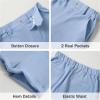 imageLOLANTA Boys Linen Suit 4 Piece Summer Gentleman Outfit Kids Dress Vest Shirt Shorts Set for Beach Wedding GraduationLight Blue