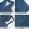 imageLOLANTA Boys Linen Suit Dress Clothes Kids Graduation Wedding Outfit 4 Piece Shirt Vest Pants Set with Bow TieBlue