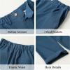 imageLOLANTA Boys Linen Suit Dress Clothes Kids Graduation Wedding Outfit 4 Piece Shirt Vest Pants Set with Bow TieBlue