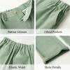imageLOLANTA Boys Linen Suit Dress Clothes Kids Graduation Wedding Outfit 4 Piece Shirt Vest Pants Set with Bow TieGreen