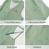 imageLOLANTA Boys Linen Suit Dress Clothes Kids Graduation Wedding Outfit 4 Piece Shirt Vest Pants Set with Bow TieGreen