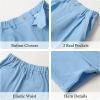 imageLOLANTA Boys Linen Suit Dress Clothes Kids Graduation Wedding Outfit 4 Piece Shirt Vest Pants Set with Bow TieLight Blue