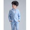 imageLOLANTA Boys Suit Wedding Ring Bearer Outfit Kids Suit Set Blazer Pants Bow Tie Dress Clothes Formal WearBlue