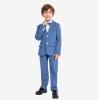 imageLOLANTA Boys Suit Wedding Ring Bearer Outfit Kids Suit Set Blazer Pants Bow Tie Dress Clothes Formal WearDeep Blue